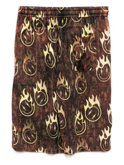 Stain Shade Patterned Shorts