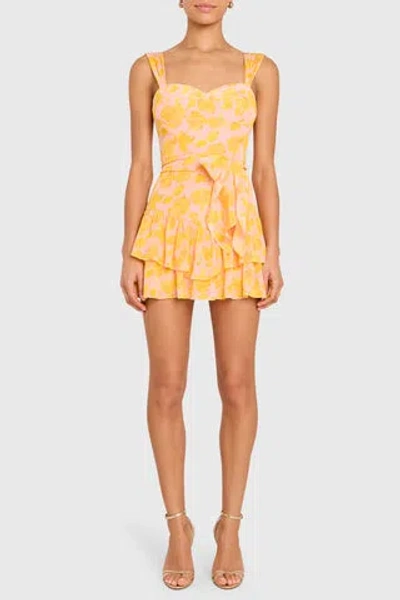 Amanda Uprichard Kendra Romper In Narcissus Print