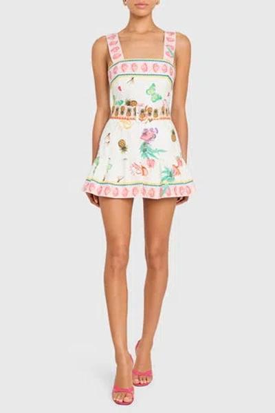 Amanda Uprichard Lena Skort Romper In Postcard Print