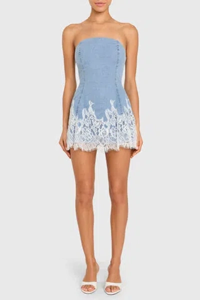 Amanda Uprichard Romilly Skort Romper In Sky Wash