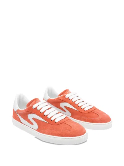 Stuart Weitzman Low Top Sneakers Contrast Stitching
