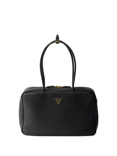 Prada Large Re-nylon And Leather Top-handle Bag