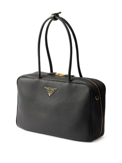 Prada Large Re-nylon And Leather Top-handle Bag