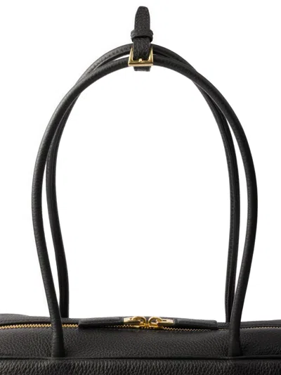 Prada Large Re-nylon And Leather Top-handle Bag