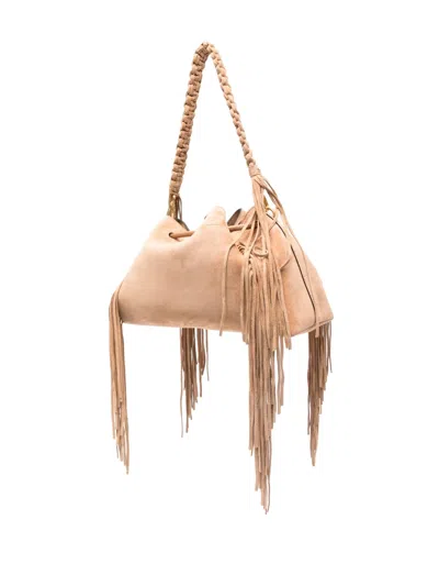 Jimmy Choo Borsa A Tracolla Bon Bon In Pelle Scamosciata Pesca  Donna