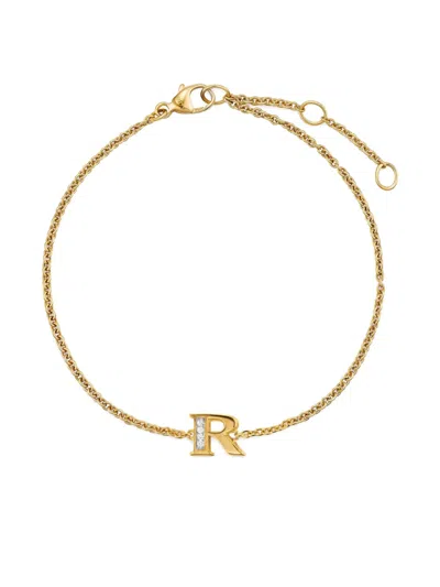 David Yurman 18k Yellow Gold Petite Pavé Initial Diamonds Bracelet