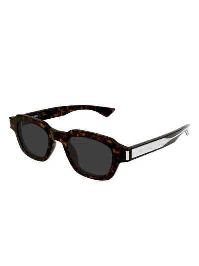 Saint Laurent Square-frame Sunglasses In Brown