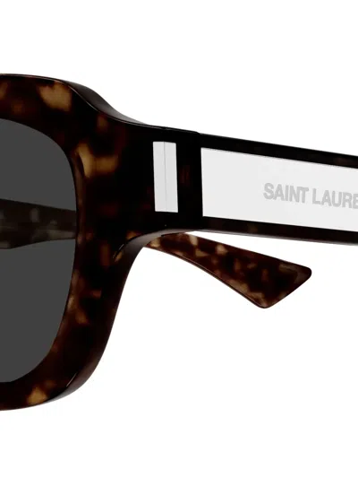 Saint Laurent Square-frame Sunglasses In Brown