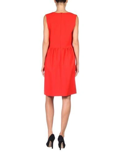 Shop Oscar De La Renta Knee-length Dress In Red