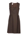 Oscar De La Renta Knee-length Dress In Dark Brown