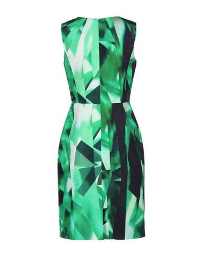 Shop Oscar De La Renta Knee-length Dress In Emerald Green