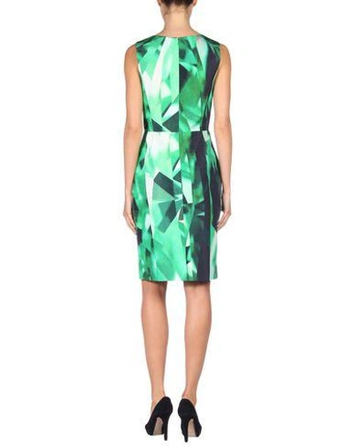 Shop Oscar De La Renta Knee-length Dress In Emerald Green