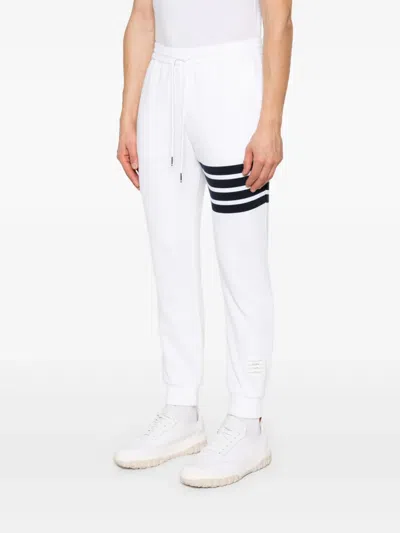 Thom Browne Cotton Sweatpants With Signature Stripe Detail