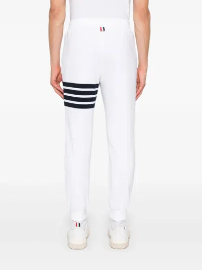 Thom Browne Cotton Sweatpants With Signature Stripe Detail