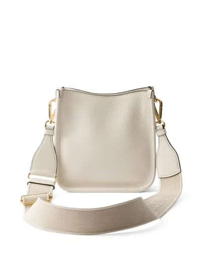 Prada Leather Mini Shoulder Bag In White