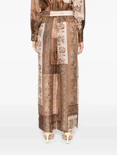 Zimmermann Lucky Silk Wide Leg Pants