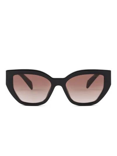 Prada Pr A09s Acetate Cate Eye Sunglasses In Black