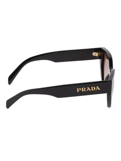 Prada Pr A09s Acetate Cate Eye Sunglasses In Black