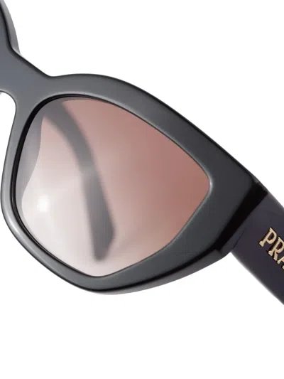 Prada Pr A09s Acetate Cate Eye Sunglasses In Black