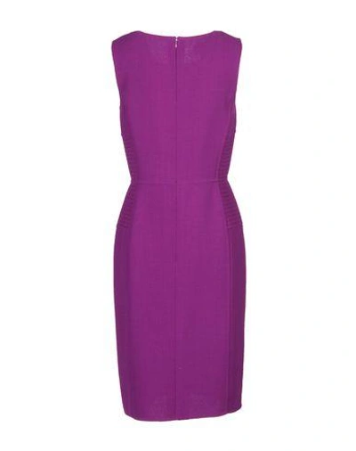 Shop Oscar De La Renta Knee-length Dress In Purple