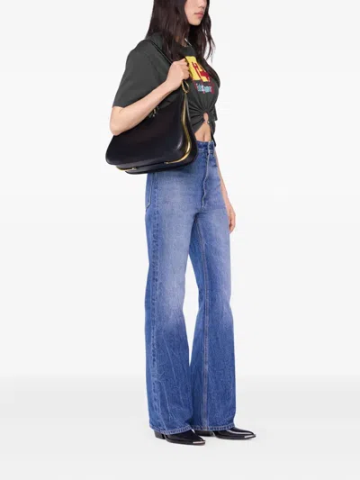 Rabanne Graphic Print Cropped T-shirt With Ring Detail