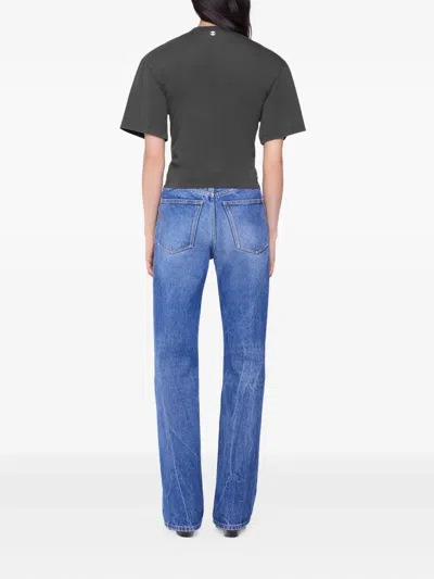 Rabanne Graphic Print Cropped T-shirt With Ring Detail