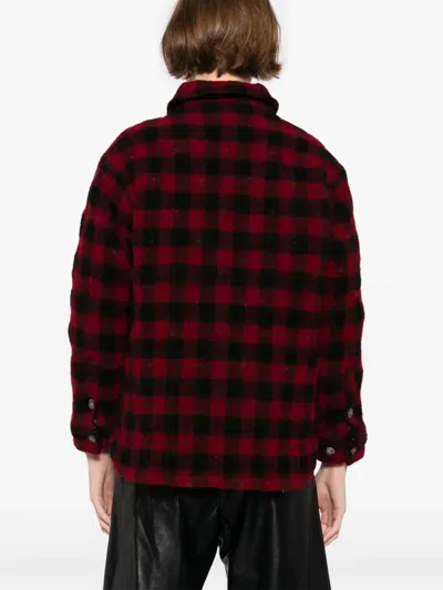 Stain Shade Checked Jacket In Red