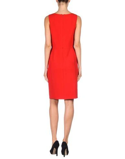 Shop Oscar De La Renta Knee-length Dress In Red