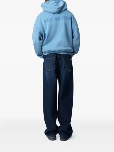 Axel Arigato Hoodie Cotton Printed Back In Blue