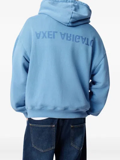 Axel Arigato Hoodie Cotton Printed Back In Blue