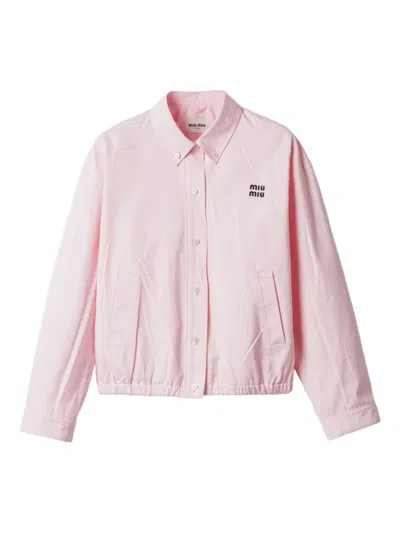 Miu Miu Cotton Poplin Button-front Shirt Jacket