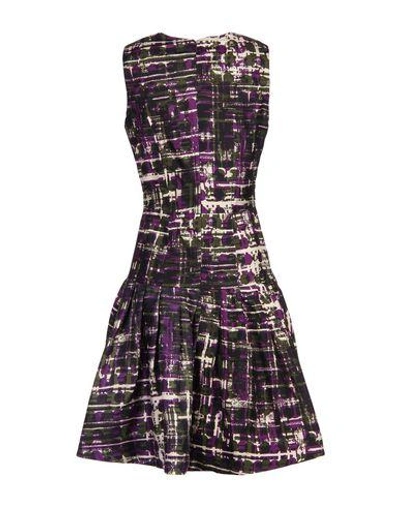 Shop Oscar De La Renta Short Dress In Purple