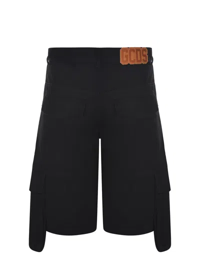 Gcds Cotton Bermuda Shorts With Belt Loops And Multiple Pockets