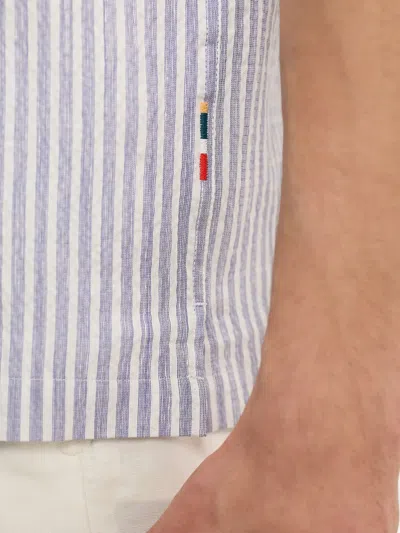 Orlebar Brown Maitan Ii Beach Stripe Seersucker Button Down Shirt