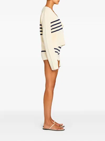 Ser.o.ya Andrie Knitted Shorts In Eggshell/navy