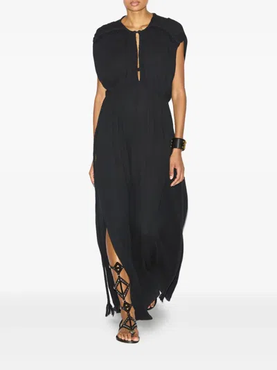 Isabel Marant Women's Joya Cotton Long Dress In Black