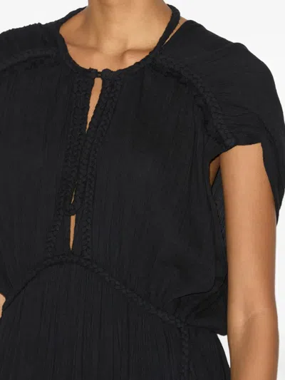 Isabel Marant Women's Joya Cotton Long Dress In Black