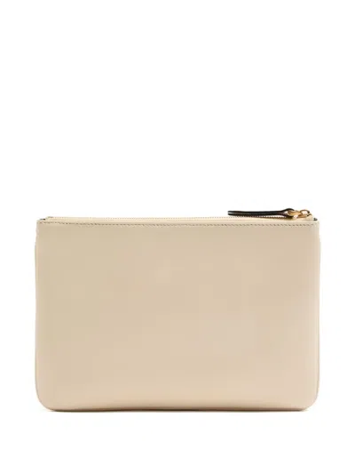 Valentino Viva Superstar Leather Envelope Clutch Bag In White