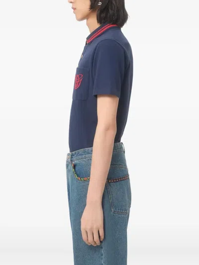 Valentino Cotton Piquet Polo With Vg Embroidery