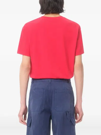 Valentino T-shirt With Signature Vlogo In Red