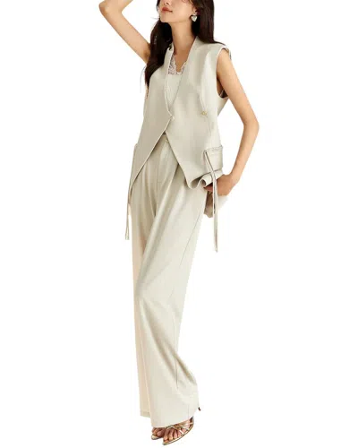 Ounixue 2pc Vest & Pant Set In Neutral