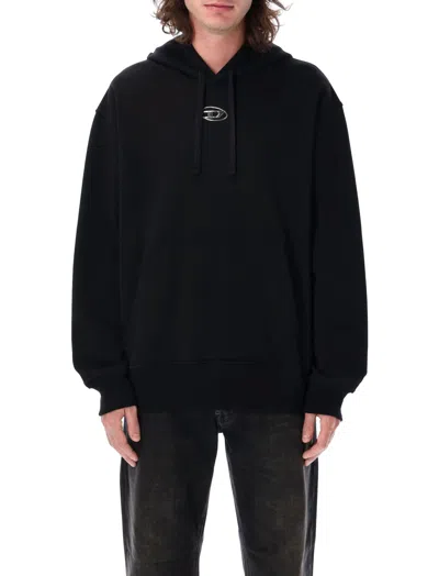 Diesel Sweatshirt With Logo And Hood In Black