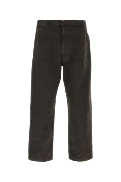 Prada Pantalone Dalla Gamba Ampia In Cotone Ardesia Uomo
