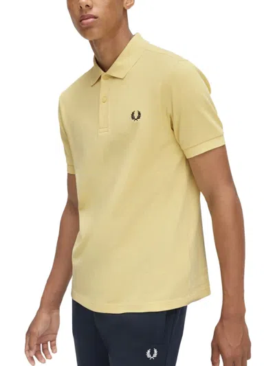 Fred Perry Collared Shirt With Short Sleeves In Yellow