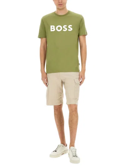 Hugo Boss Boss T-shirt "tiburt" In Green