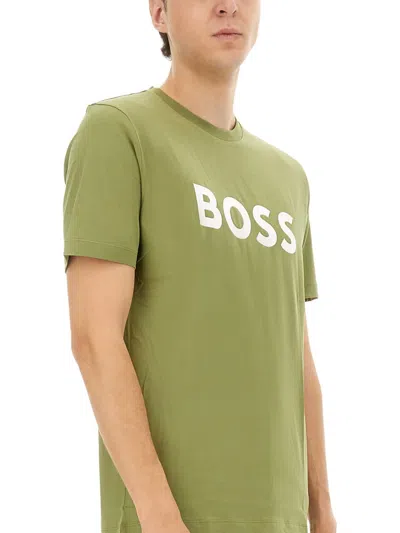 Hugo Boss Boss T-shirt "tiburt" In Green