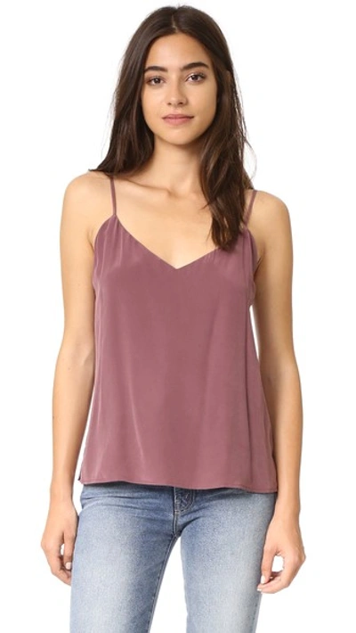 L Agence Jane Washed-silk Camisole In Mulberry
