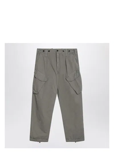C.p. Company Military Green Cargo Pants In Cotton