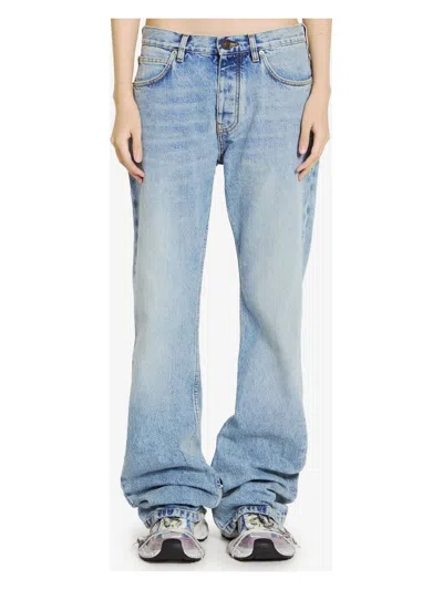 Balenciaga Light Blue Jeans With Distressed Hem