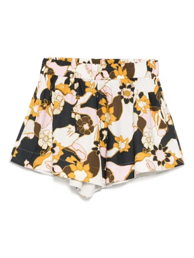 Zimmermann Maxine Relaxed Short In Yellow Floral